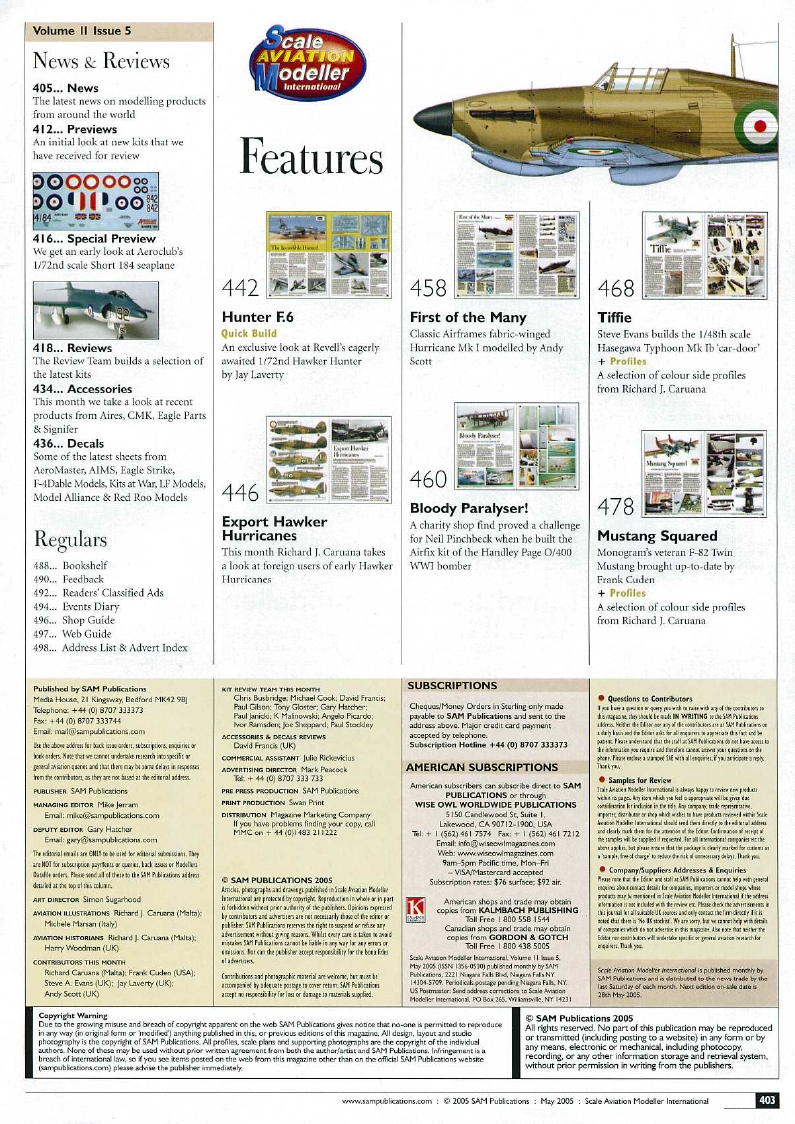 Scale Aviation Modeller International 2005-05